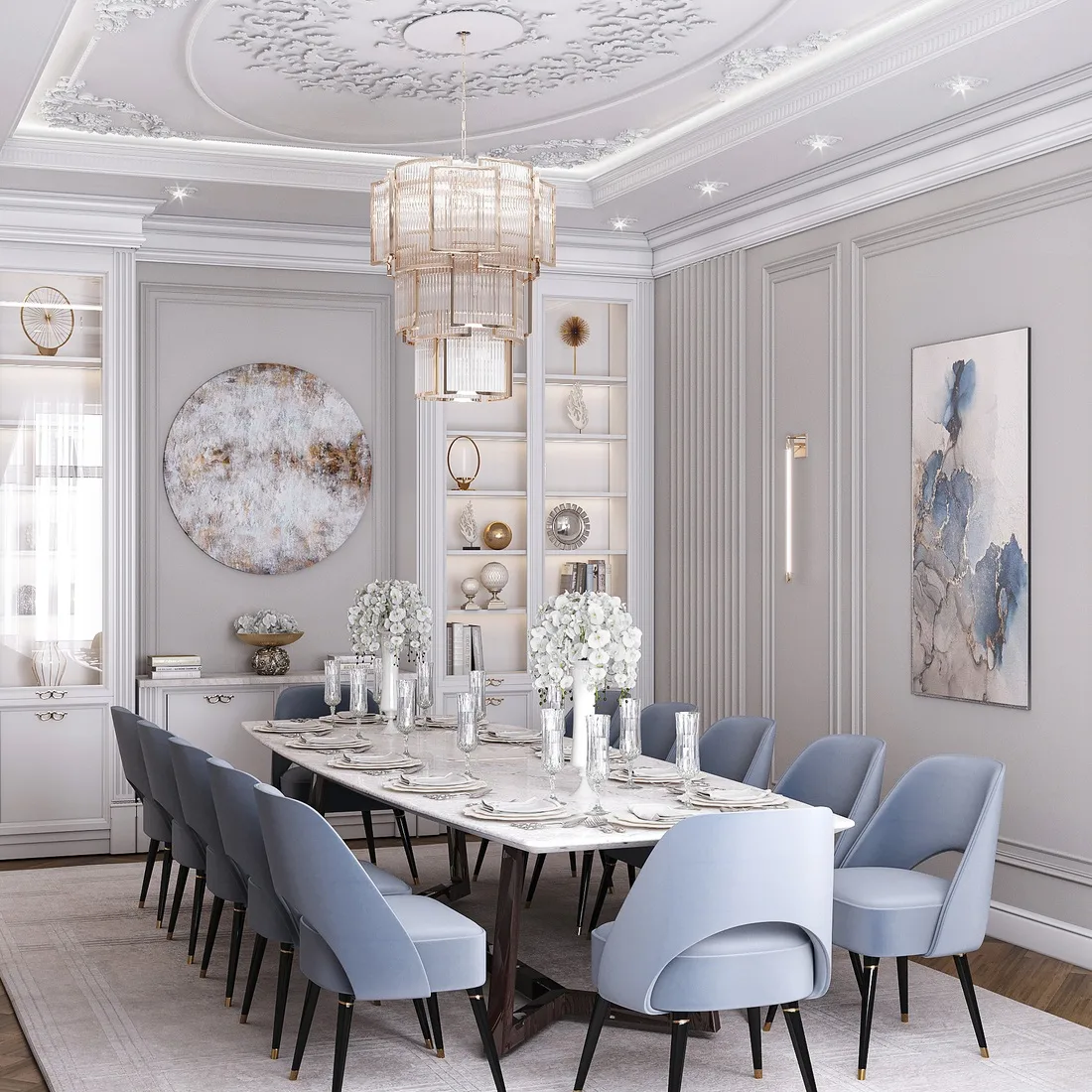 Столовая в частном доме 250 м²