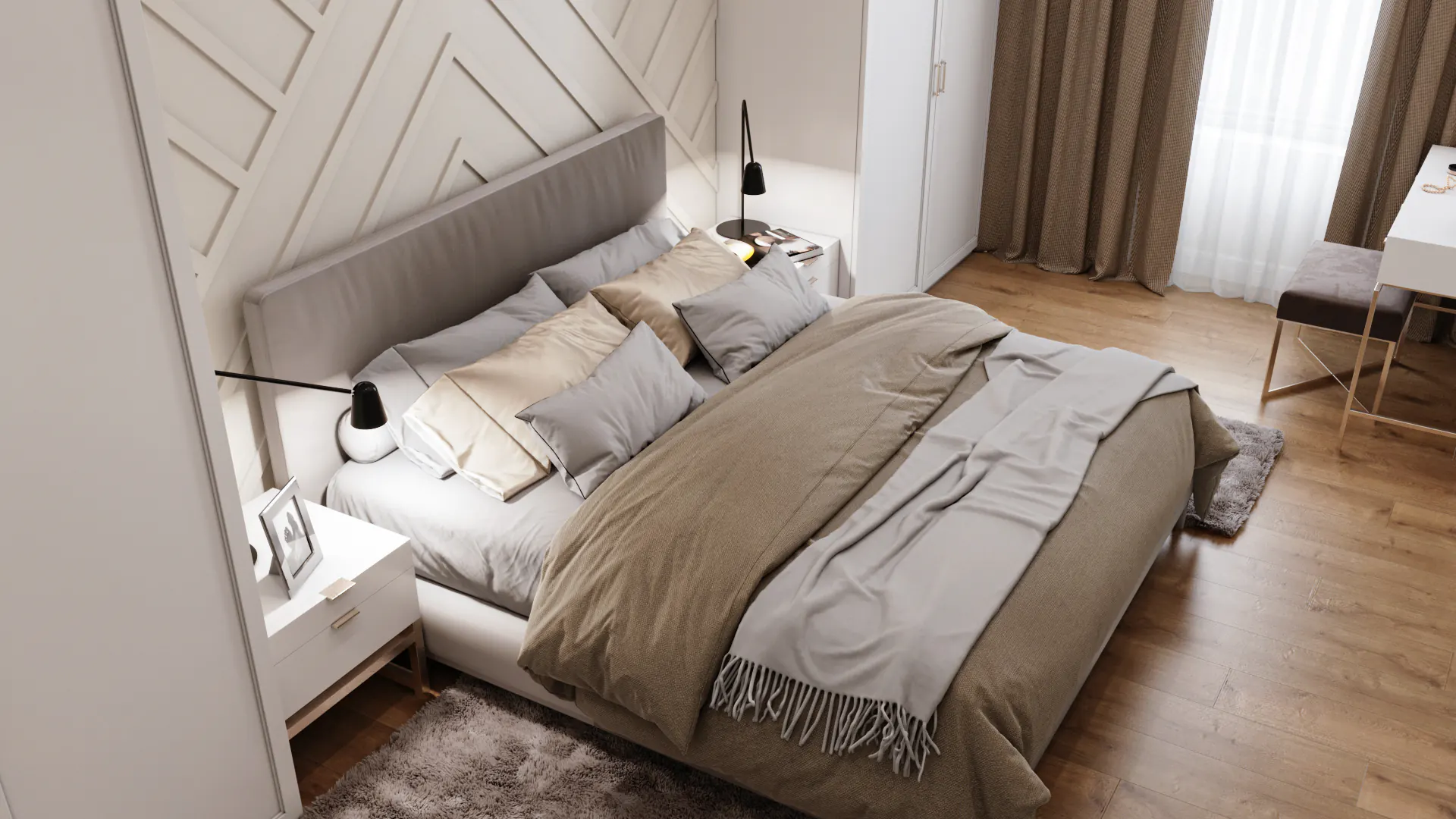 Квартира в неоклассике, 135 м²