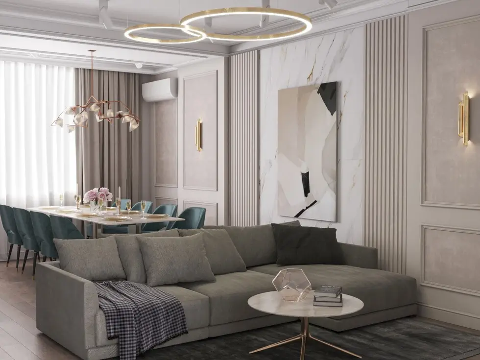 Квартира в неоклассике, 209 м²